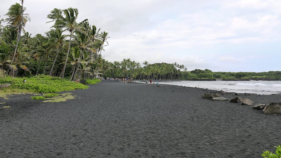Punalu'u Beach in Pahala on Hawaiʻi Island
