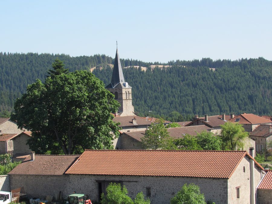 The village of Montregard seen from the calvary