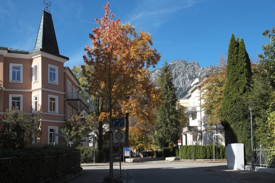 Street in the spa district of Bad Reichenhall