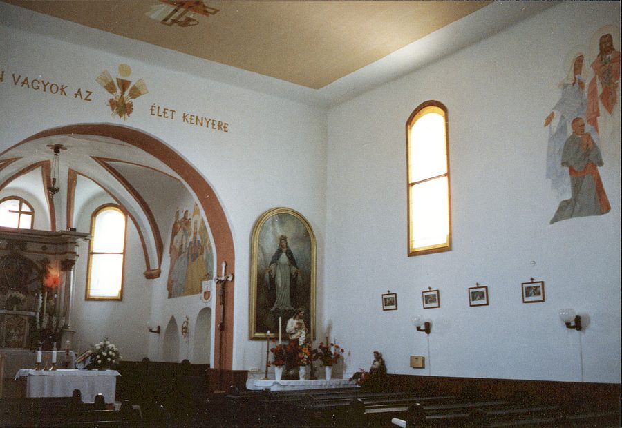 Interior of the Roman Catholic Holy Trinity Church in Levelek