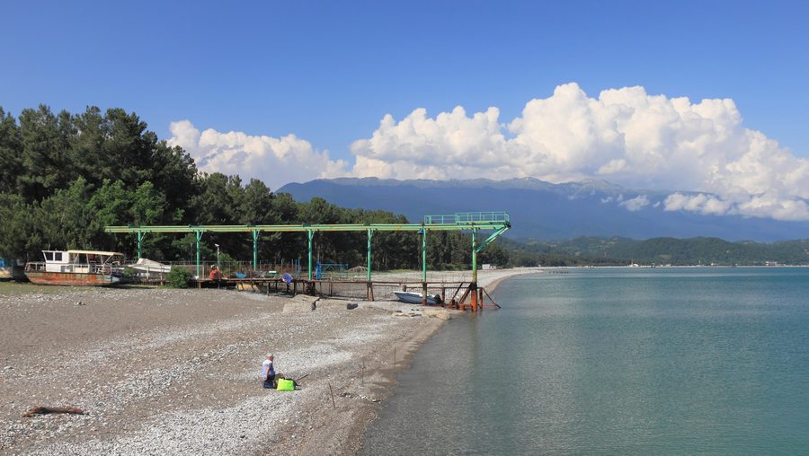 Pizunda beach on the Black Sea coast