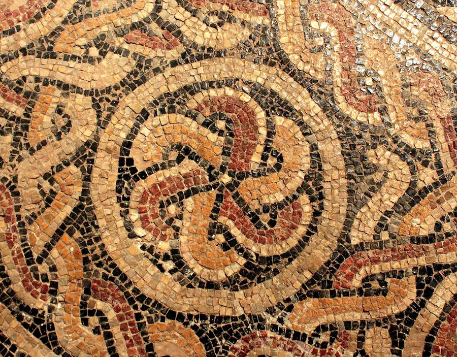 Detail of the mosaic on the path from Albalate near Calanda
