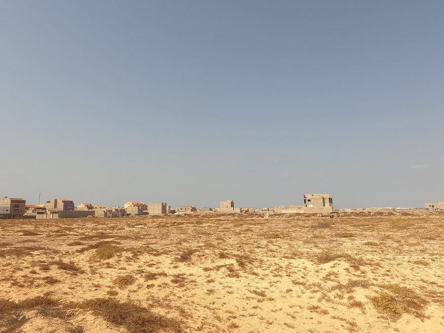 Santa Maria on the island of Sal with coastal town and beach