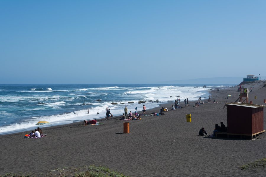 Beach near Pichilemu on the coast of O'Higgins