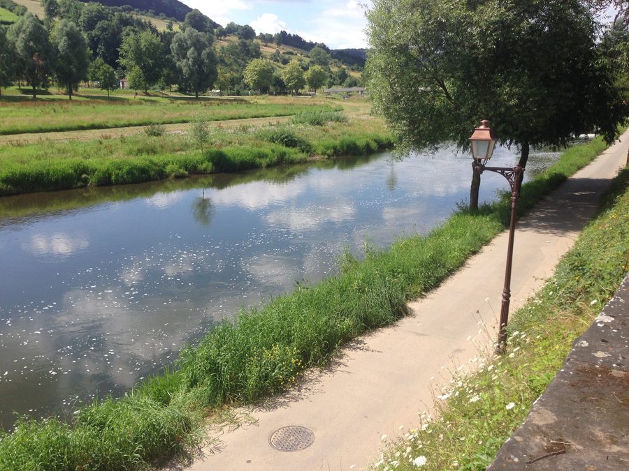 The Sauer in Diekirch, Luxembourg