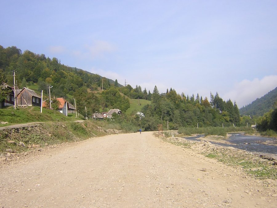 View of Ust-Chorna in Zakarpattia Oblast, Ukraine