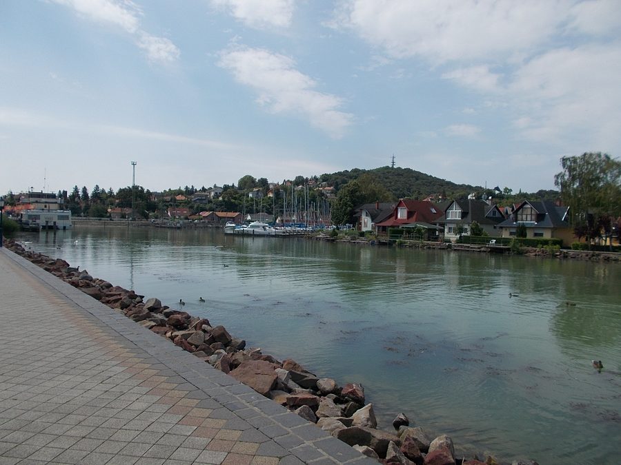 Marina and port of Fonyód on Lake Balaton, Hungary