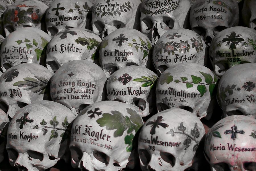Ossuary in Hallstatt in the Salzkammergut
