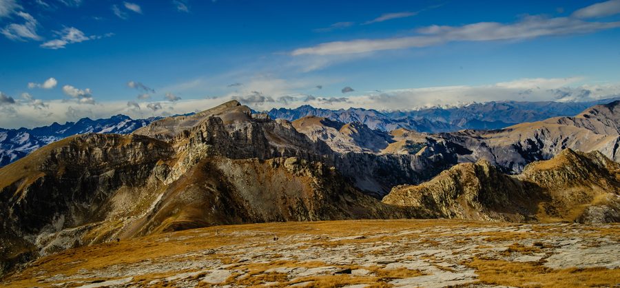 Mountain landscape of the Marguareis Natural Park and the Maritime Alps