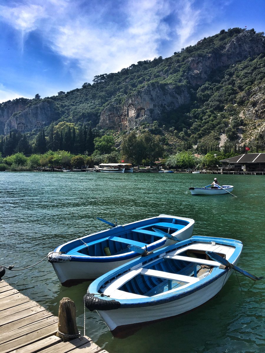 Lycian rock tombs near Dalyan in the province of Muğla
