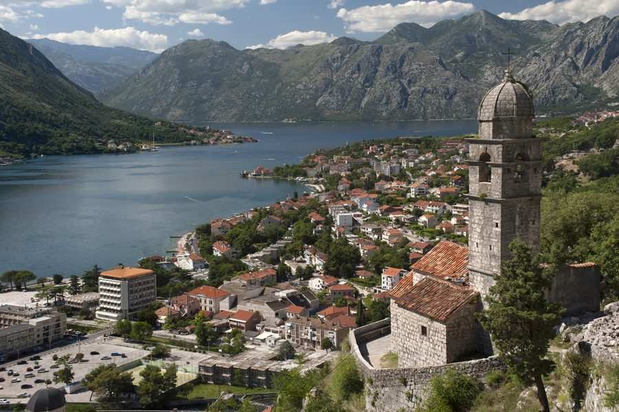 Church of Gospa od Zdravlja in Kotor Bay in Montenegro