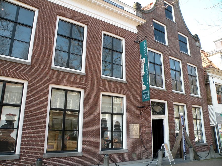 Historic building of the Hannemahuis in Harlingen