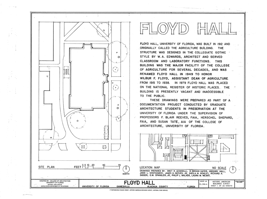 University of Florida, Floyd Hall, Gainesville, Alachua County, Florida