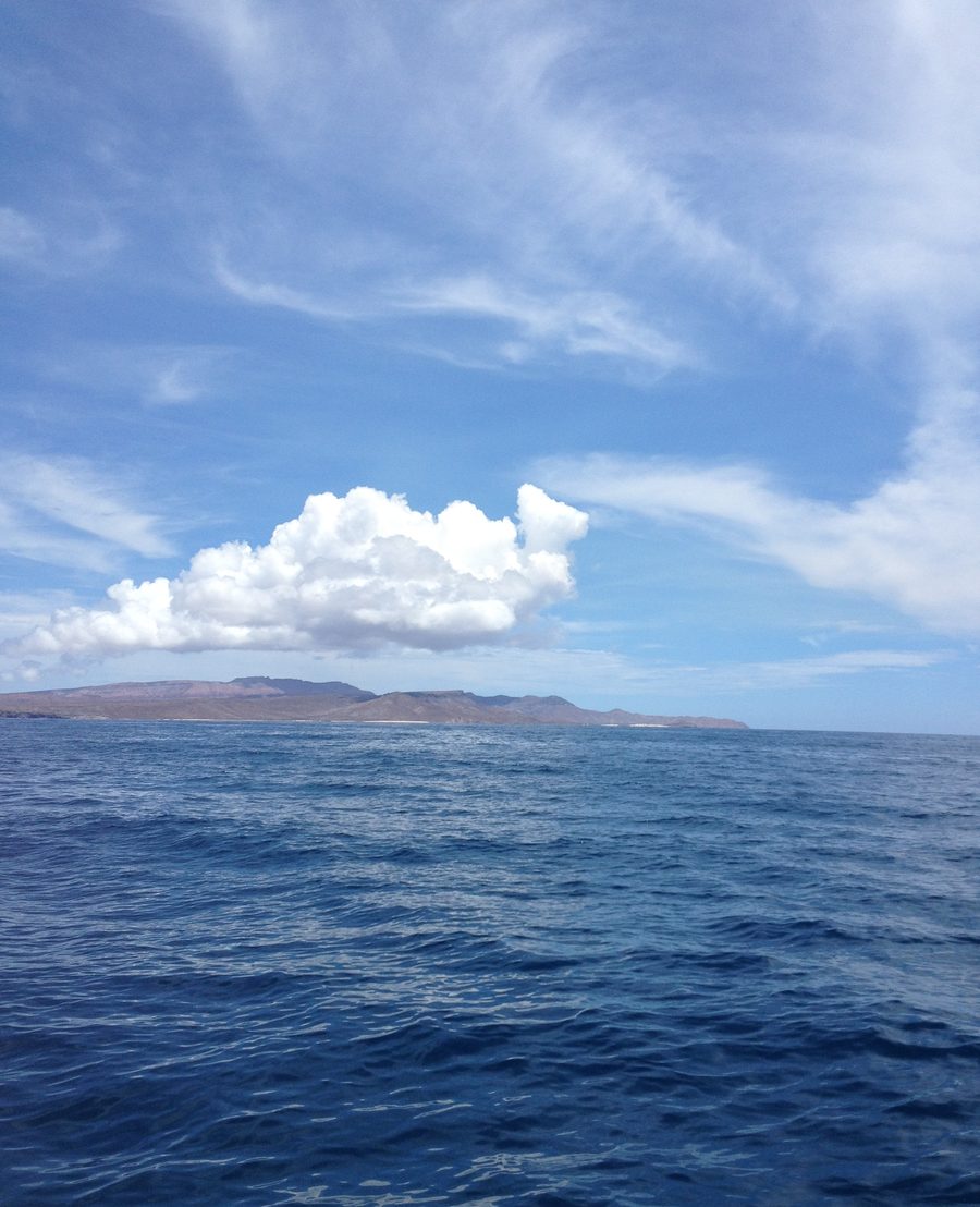 View of Espiritu Santo Island from Tecolote Beach