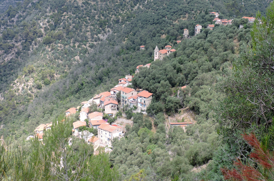 View of Collabassa in the municipality of Airole in Liguria
