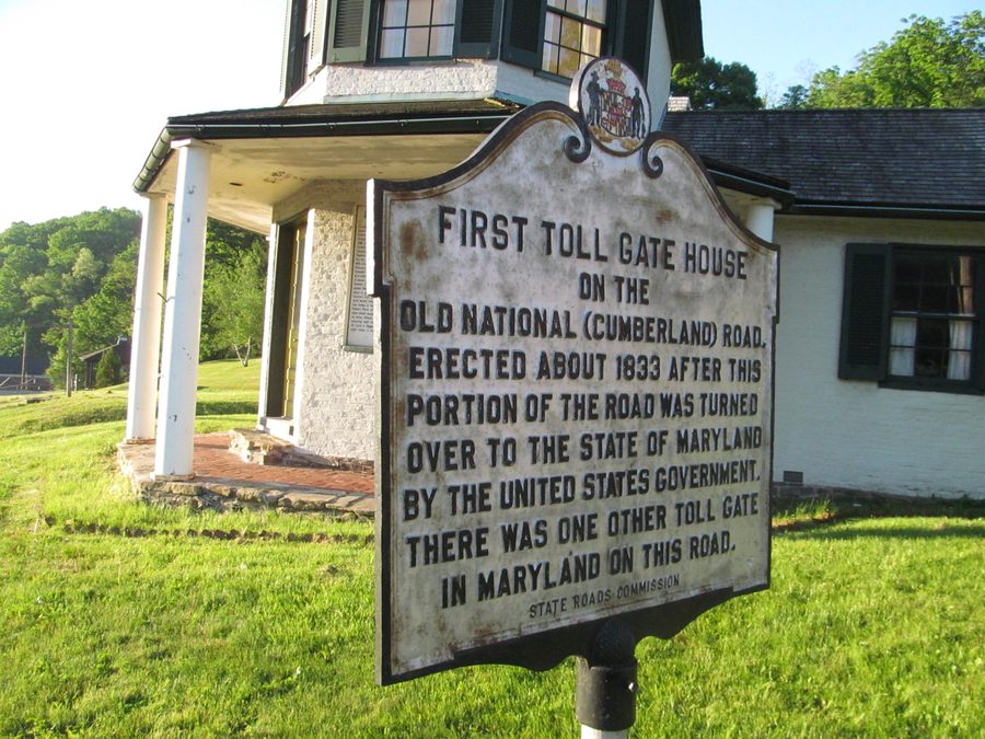 Historisches La Vale Tollgate House an der National Road in La Vale, Maryland