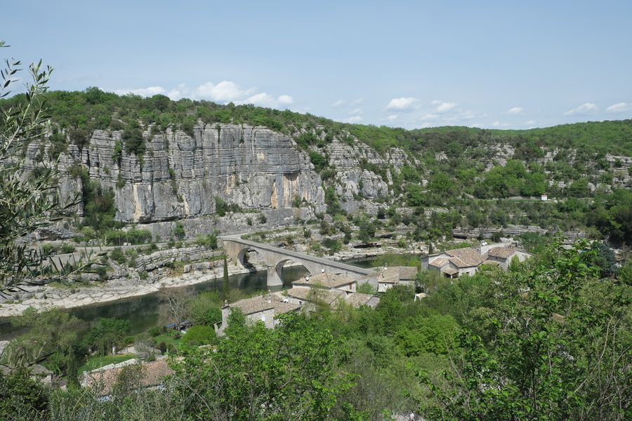 Landscape on the Ardèche near Balazuc in the Ardèche department