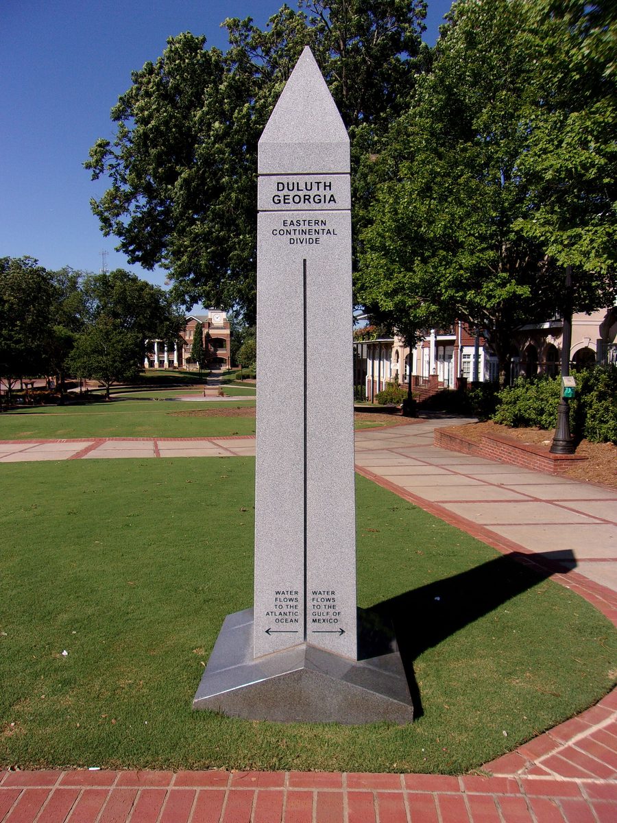 Monument on Duluth Town Green in Duluth, Georgia