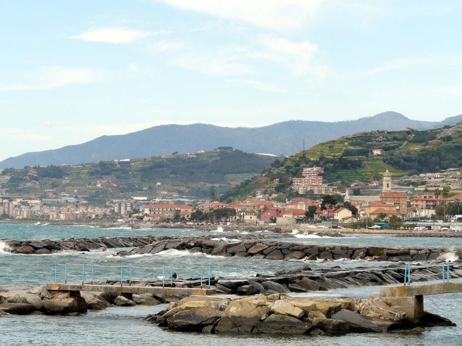Riva Ligure, Liguria, Italy – panorama of the coastal town