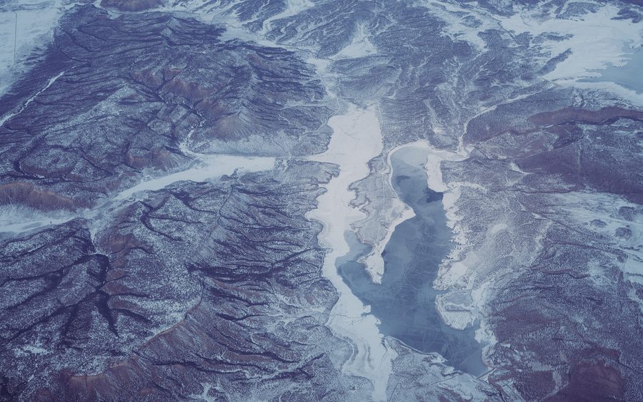 Landscape with El Vado Reservoir in Rio Arriba County, New Mexico