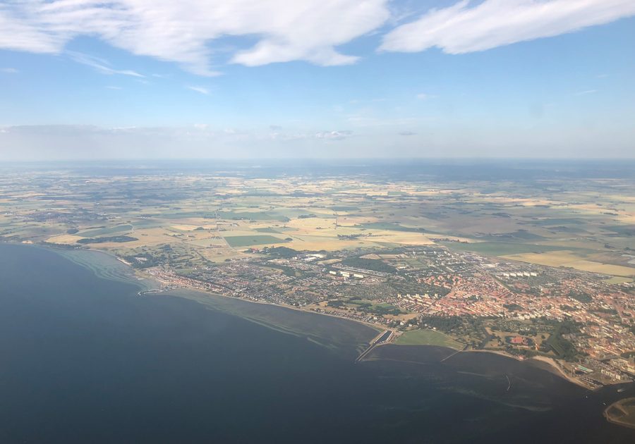 Aerial view over Landskrona, Skåne (Scania), southwestern Sweden