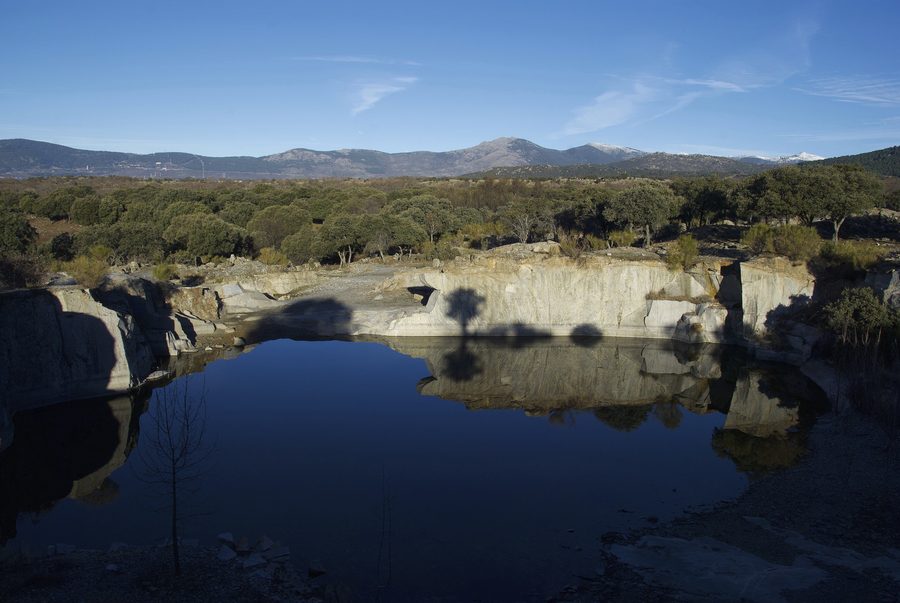 Disused granite quarry in the Dehesa de Alpedrete, Madrid