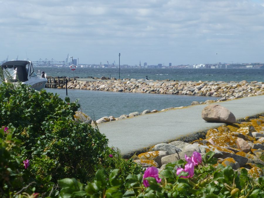Aarhus seen from the marina at Skødshoved Bro