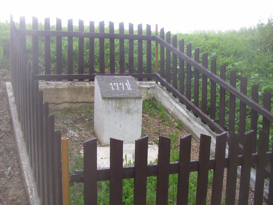 Memorial in Podmokly commemorating the discovery of an ancient Celtic gold coin hoard