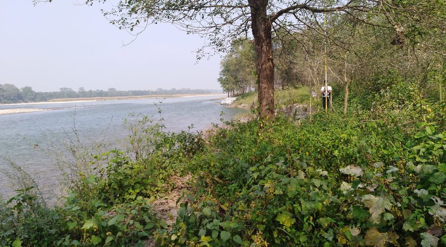 River landscape in Bardia National Park near the Karnali River