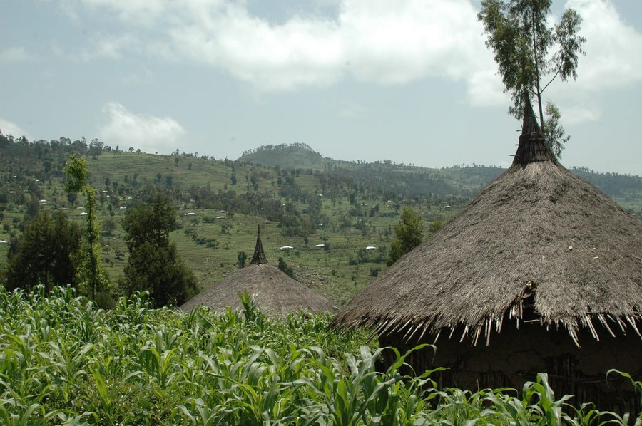 Landscape in East Hararghe in eastern Ethiopia
