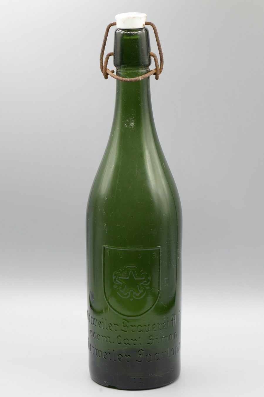 Old beer bottle of Ottweiler Brauerei AG