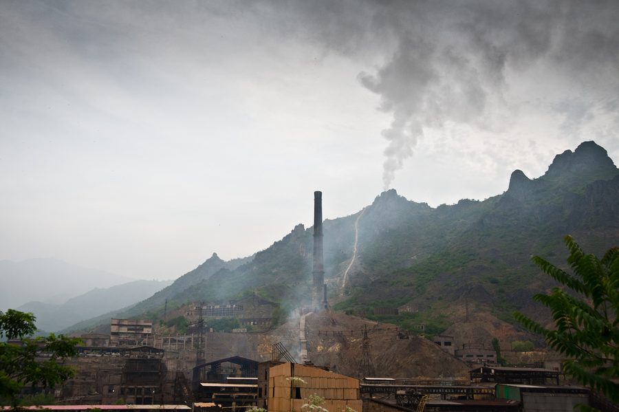 Copper smelter in Alawerdi in the Armenian province of Lori