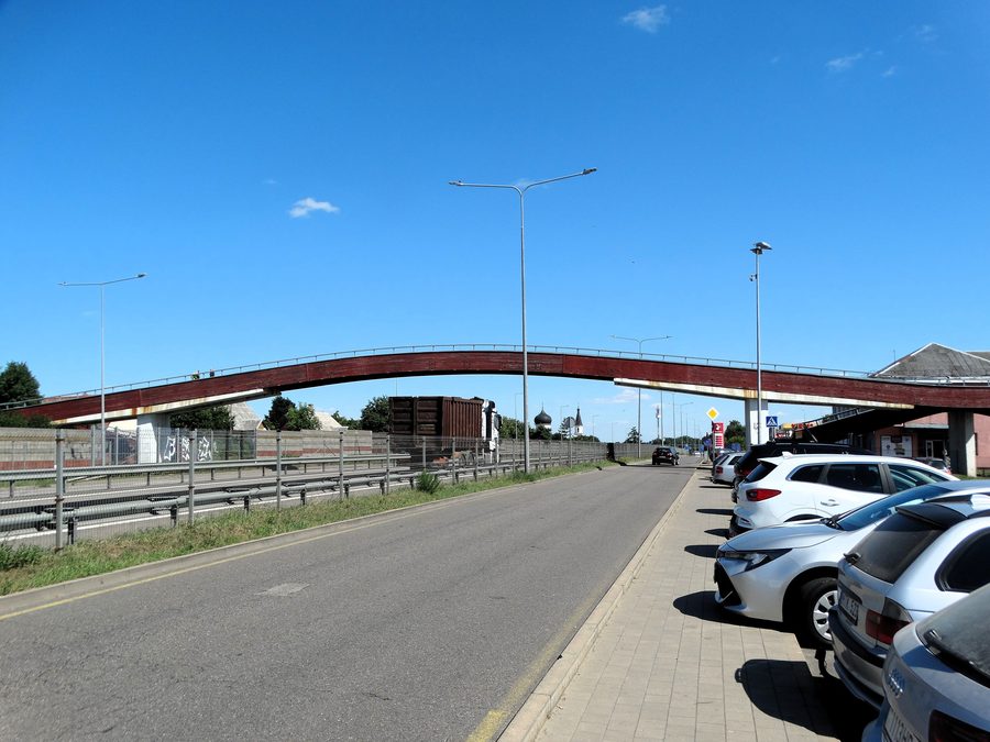 Pedestrian bridge in Vievis, Lithuania