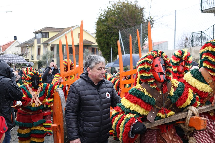 Caretos of Podence during a traditional procession
