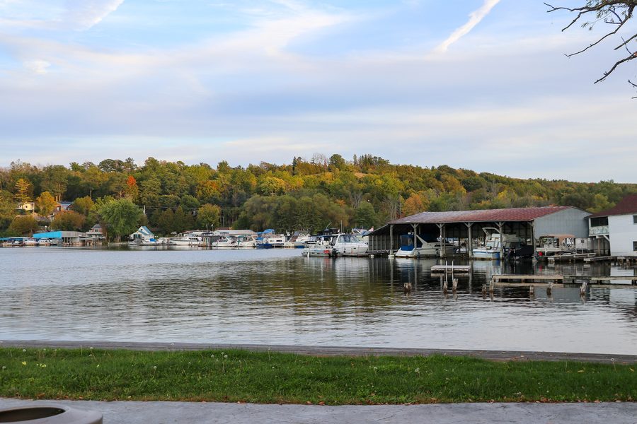 Marina on Rice Lake in Gores Landing