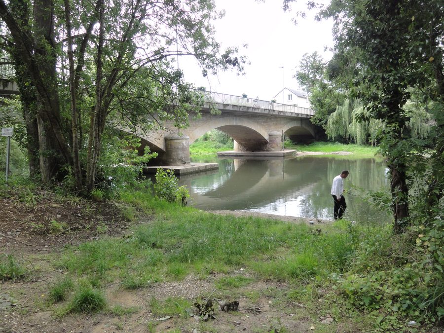Bridge over the Clain in Naintré in the department of Vienne, France