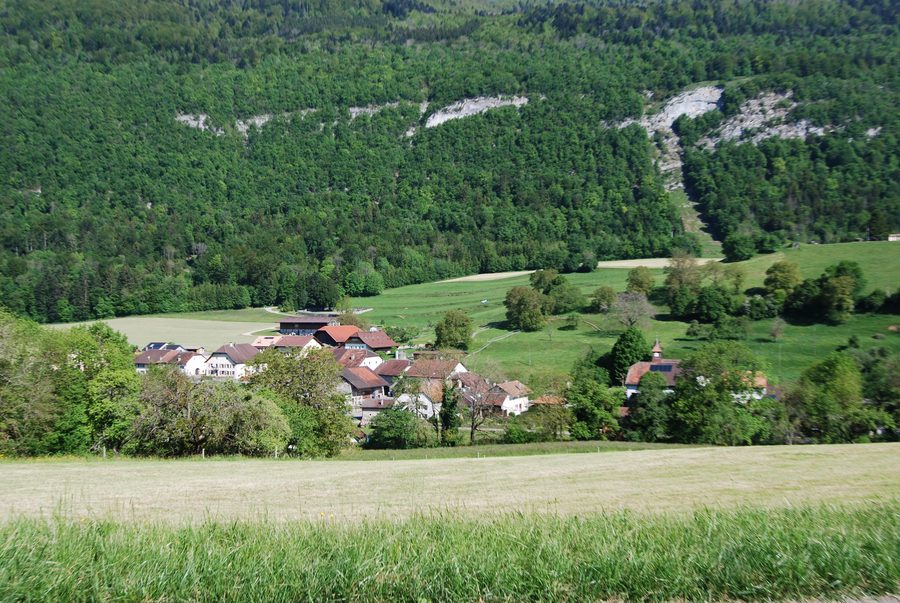 View of Vugelles-La Mothe in the canton of Vaud