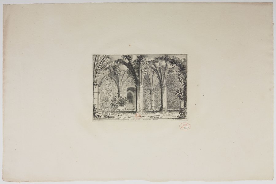 File:Refectoire (sic) a (sic) l'abbaye de St Michel en l'Herm - (estampe) (1er état) - Ove de Rochebrune fec decembre (sic) 1885 - btv1b10540598g.jpg