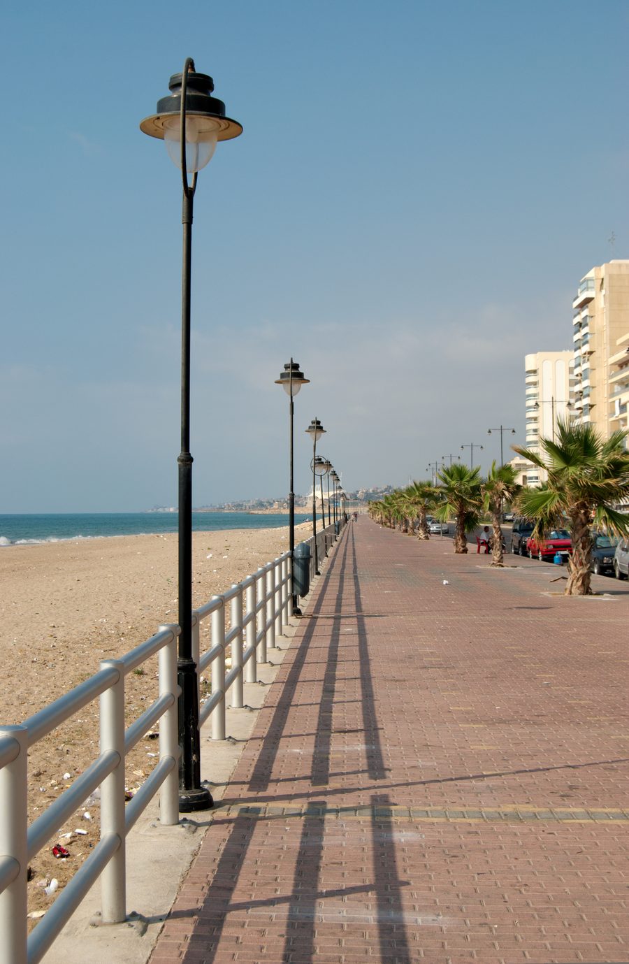Seafront promenade in Saida, Lebanon