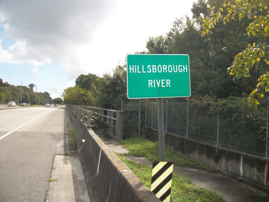 Fletcher Avenue Bridge über den Hillsborough River in Temple Terrace, Florida