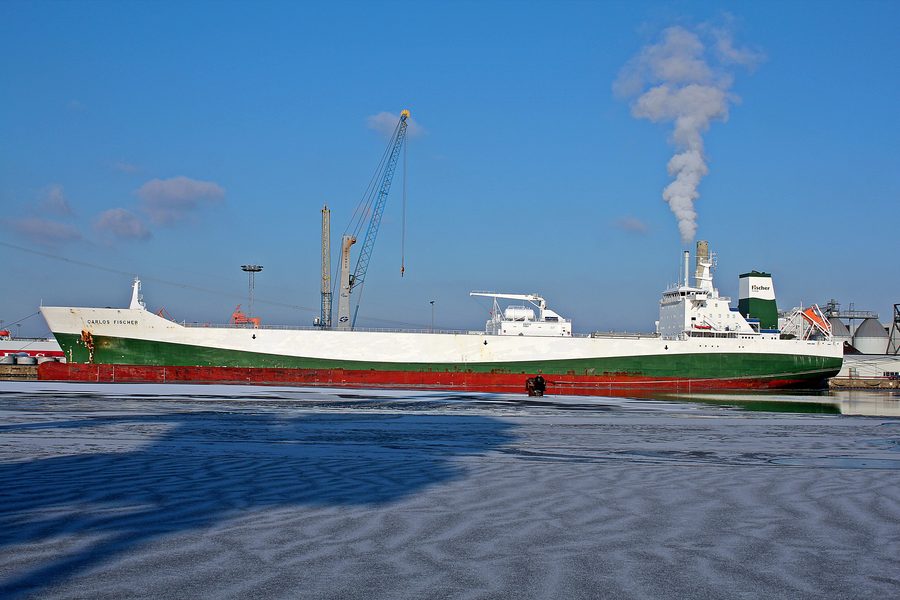 Cargo ship Carlos Fischer in the harbor of Emden