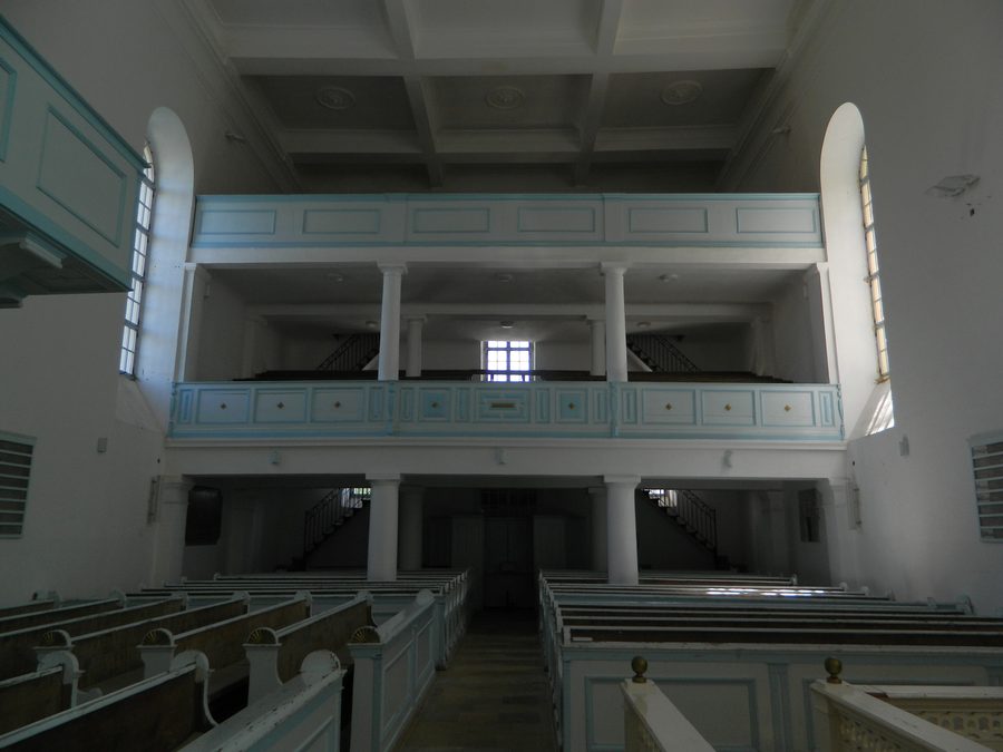 East part of the nave in the Reformed church in Túrkeve, Hungary