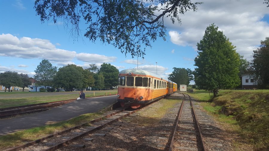 A tourist train from Virserum on a narrow-gauge railway in Sweden