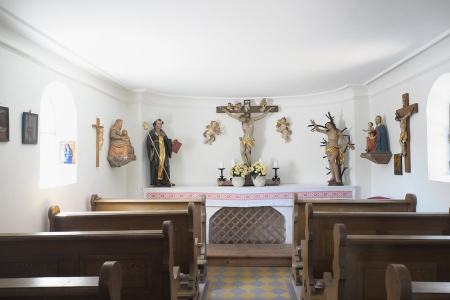 St. Anna Catholic Chapel in Oedenstockach, a district of Putzbrunn in the Munich district