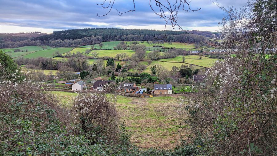 The Longhope Valley with surrounding hills