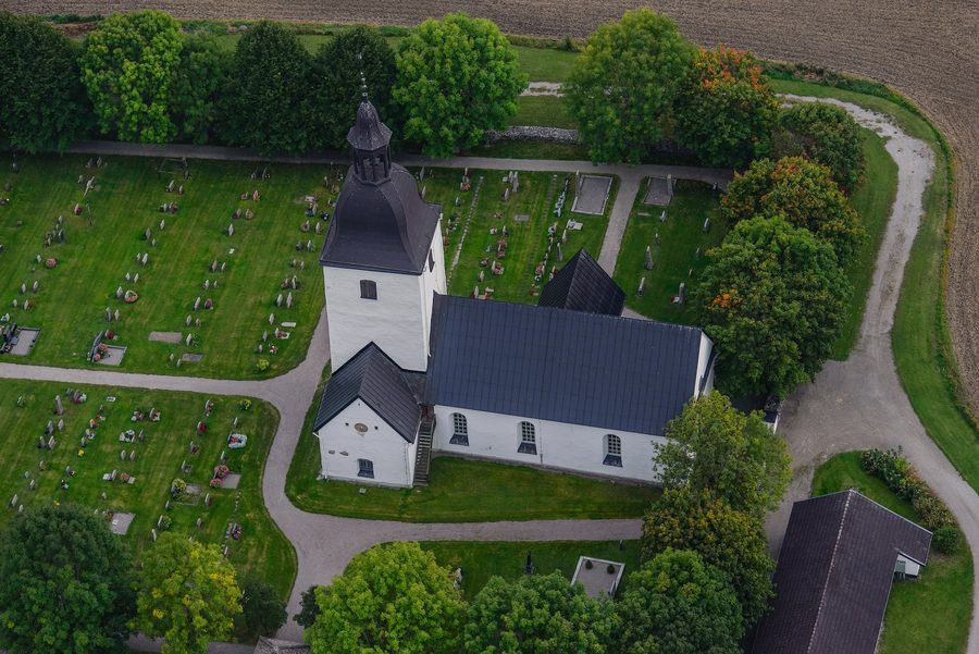 Exterior view of Färentuna Church on Färingsö