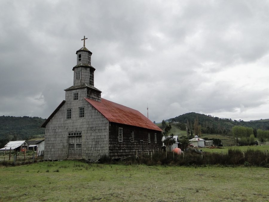 Historic wooden church in Chullec on the island of Quinchao, Chiloé