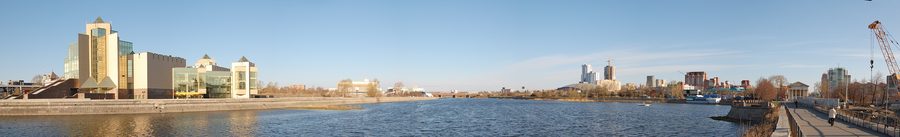 Miass River and downtown Chelyabinsk