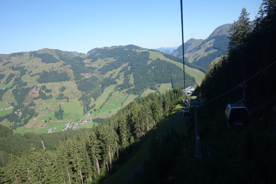 View of the Schattberg near Saalbach-Hinterglemm in the Austrian Alps