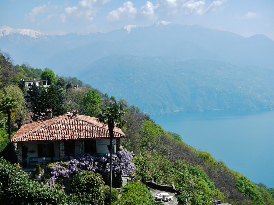 Houses in Viggiona, a district of Trarego Viggiona